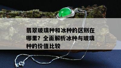 翡翠玻璃种和冰种的区别在哪里？全面解析冰种与玻璃种的价值比较