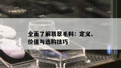 全面了解翡翠毛料：定义、价值与选购技巧