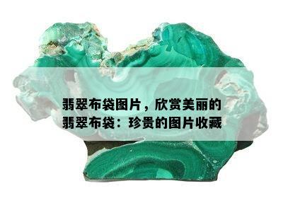 翡翠布袋图片，欣赏美丽的翡翠布袋：珍贵的图片收藏