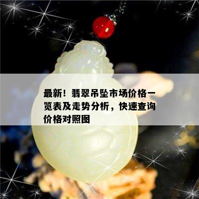 最新！翡翠吊坠市场价格一览表及走势分析，快速查询价格对照图