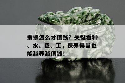 翡翠怎么才值钱？关键看种、水、色、工，保养得当也能越养越值钱！