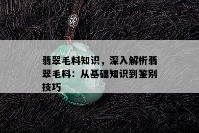 翡翠毛料知识，深入解析翡翠毛料：从基础知识到鉴别技巧