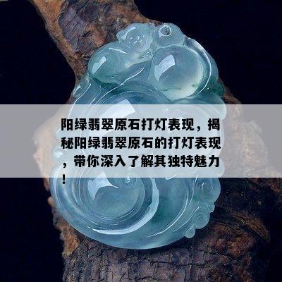 阳绿翡翠原石打灯表现，揭秘阳绿翡翠原石的打灯表现，带你深入了解其独特魅力！