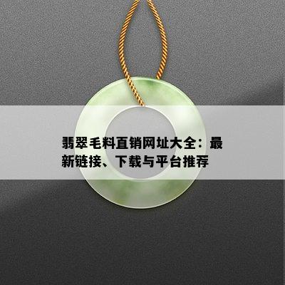 翡翠毛料直销网址大全：最新链接、下载与平台推荐