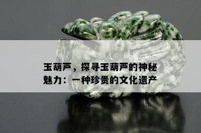 玉葫芦，探寻玉葫芦的神秘魅力：一种珍贵的文化遗产