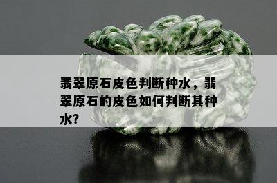 翡翠原石皮色判断种水，翡翠原石的皮色如何判断其种水？