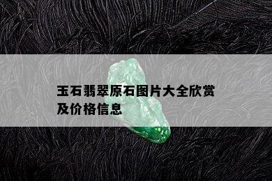 玉石翡翠原石图片大全欣赏及价格信息