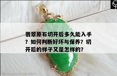 翡翠原石切开后多久能入手？如何判断好坏与保养？切开后的样子又是怎样的？