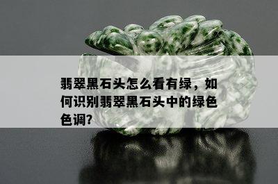 翡翠黑石头怎么看有绿，如何识别翡翠黑石头中的绿 *** 调？