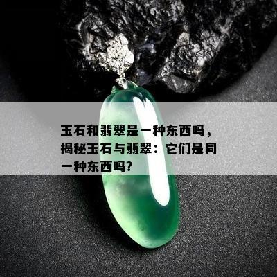 玉石和翡翠是一种东西吗，揭秘玉石与翡翠：它们是同一种东西吗？