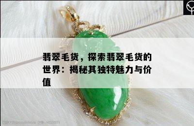 翡翠毛货，探索翡翠毛货的世界：揭秘其独特魅力与价值