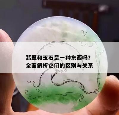 翡翠和玉石是一种东西吗？全面解析它们的区别与关系