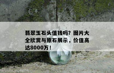 翡翠玉石头值钱吗？图片大全欣赏与原石展示，价值高达8000万！