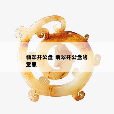 翡翠开公盘-翡翠开公盘啥意思