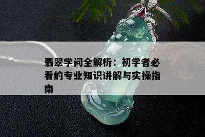 翡翠学问全解析：初学者必看的专业知识讲解与实操指南