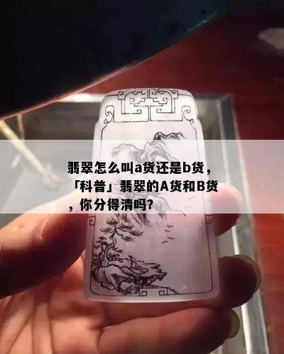 翡翠怎么叫a货还是b货，「科普」翡翠的A货和B货，你分得清吗？