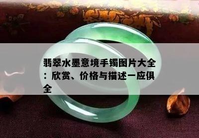 翡翠水墨意境手镯图片大全：欣赏、价格与描述一应俱全