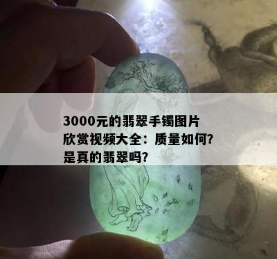 3000元的翡翠手镯图片欣赏视频大全：质量如何？是真的翡翠吗？