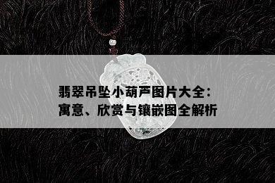 翡翠吊坠小葫芦图片大全：寓意、欣赏与镶嵌图全解析