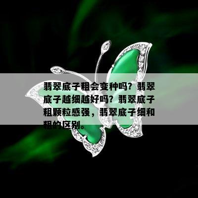 翡翠底子粗会变种吗？翡翠底子越细越好吗？翡翠底子粗颗粒感强，翡翠底子细和粗的区别。