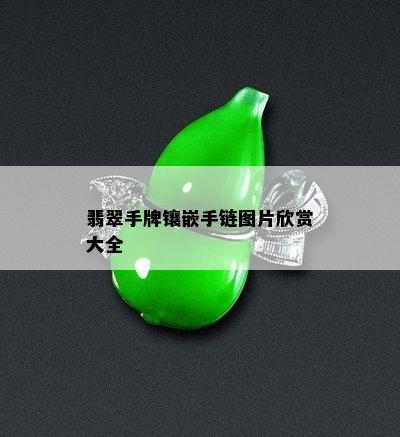 翡翠手牌镶嵌手链图片欣赏大全