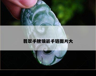 翡翠手牌镶嵌手链图片大