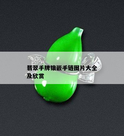 翡翠手牌镶嵌手链图片大全及欣赏