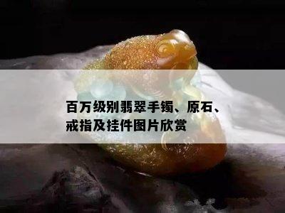 百万级别翡翠手镯、原石、戒指及挂件图片欣赏