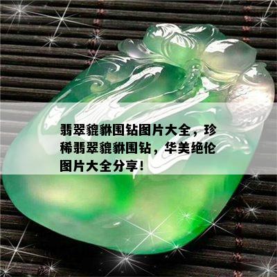 翡翠貔貅围钻图片大全，珍稀翡翠貔貅围钻，华美绝伦图片大全分享！