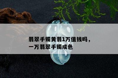 翡翠手镯黄翡1万值钱吗，一万翡翠手镯成色