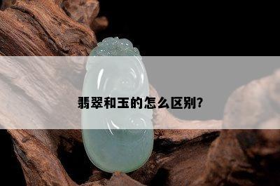 翡翠和玉的怎么区别？