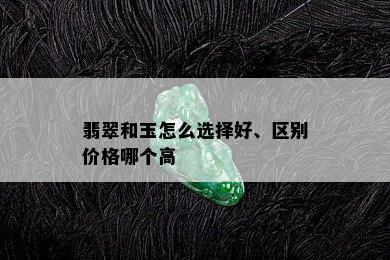 翡翠和玉怎么选择好、区别价格哪个高