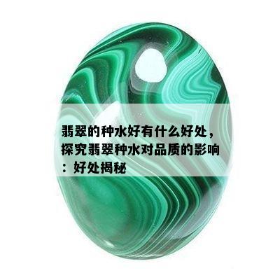 翡翠的种水好有什么好处，探究翡翠种水对品质的影响：好处揭秘