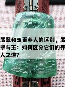 翡翠和玉更养人的区别，翡翠与玉：如何区分它们的养人之道？