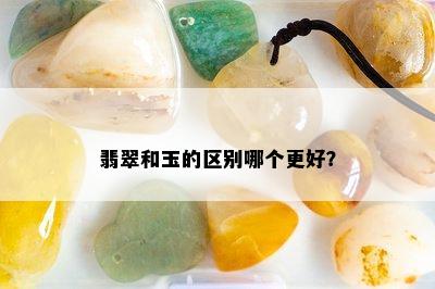 翡翠和玉的区别哪个更好？