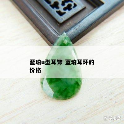 蓝珀u型耳饰-蓝珀耳环的价格