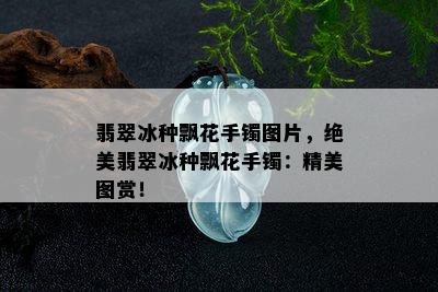 翡翠冰种飘花手镯图片，绝美翡翠冰种飘花手镯：精美图赏！