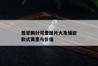 翡翠胸针可爱图片大及镶嵌款式寓意与价值