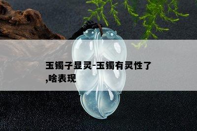 玉镯子显灵-玉镯有灵性了,啥表现