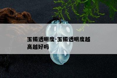 玉镯透明度-玉镯透明度越高越好吗