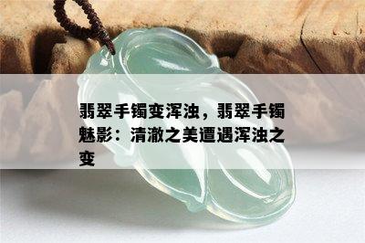 翡翠手镯变浑浊，翡翠手镯魅影：清澈之美遭遇浑浊之变