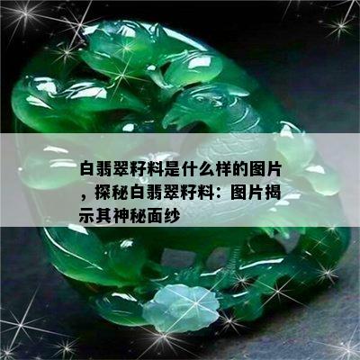 白翡翠籽料是什么样的图片，探秘白翡翠籽料：图片揭示其神秘面纱