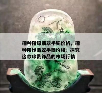 糯种阳绿翡翠手镯价格，糯种阳绿翡翠手镯价格：探究这款珍贵饰品的市场行情