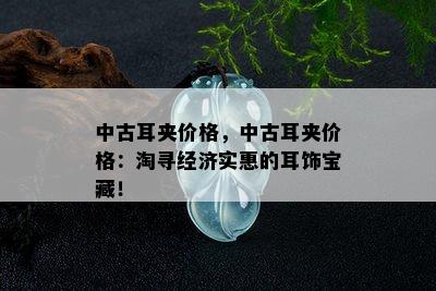 中古耳夹价格，中古耳夹价格：淘寻经济实惠的耳饰宝藏！