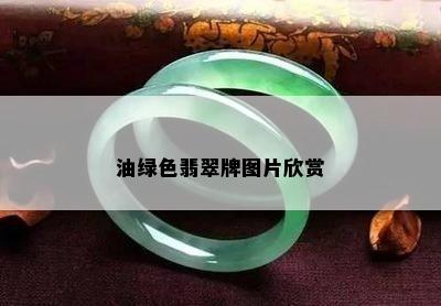 油绿色翡翠牌图片欣赏