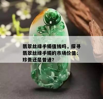 翡翠丝绿手镯值钱吗，探寻翡翠丝绿手镯的市场价值：珍贵还是普通？