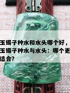 玉镯子种水和水头哪个好，玉镯子种水与水头：哪个更适合？