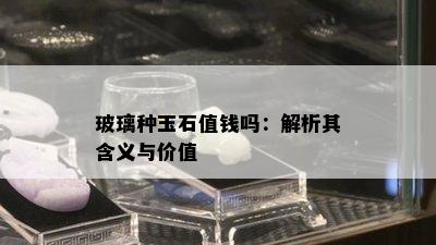 玻璃种玉石值钱吗：解析其含义与价值