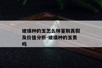 玻璃种的玉怎么样鉴别真假及价值分析-玻璃种的玉贵吗