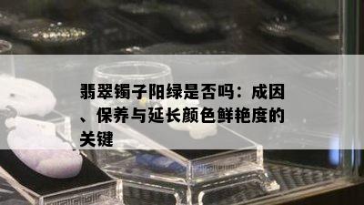 翡翠镯子阳绿是否吗：成因、保养与延长颜色鲜艳度的关键